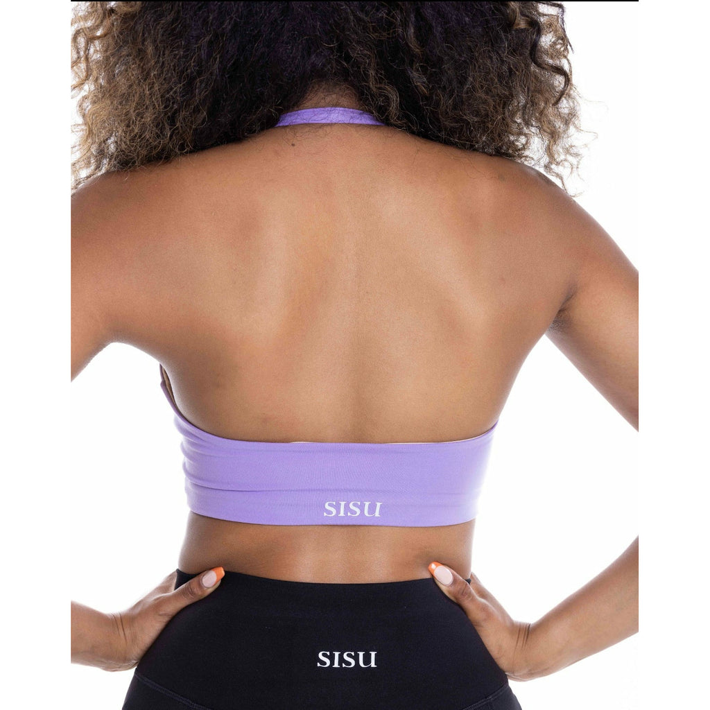 neck halter sport bra