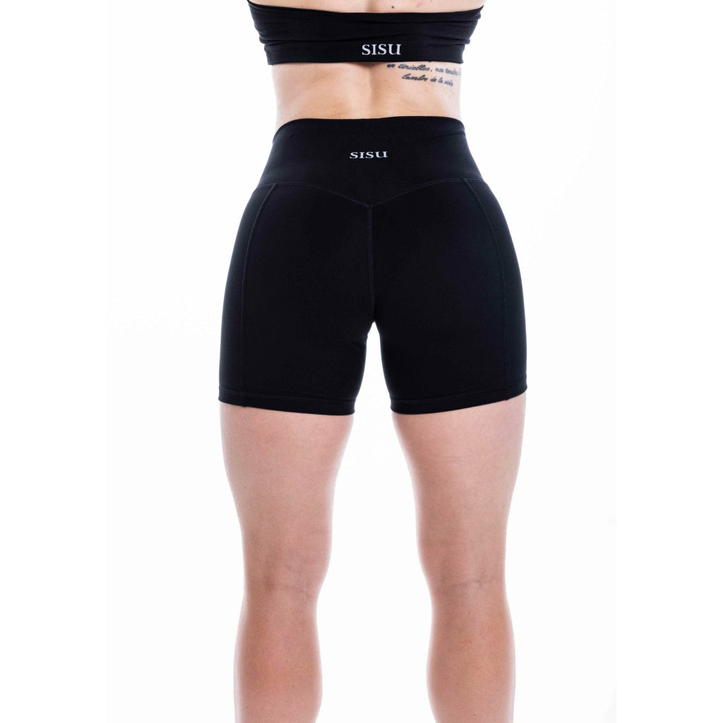 black gym shorts